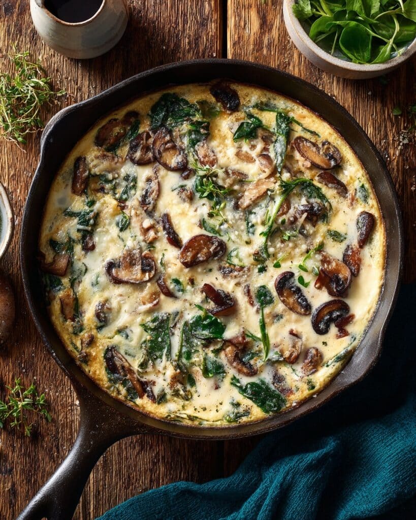 Skillet Spinach, Mushroom & Wild Rice Casserole Recipe