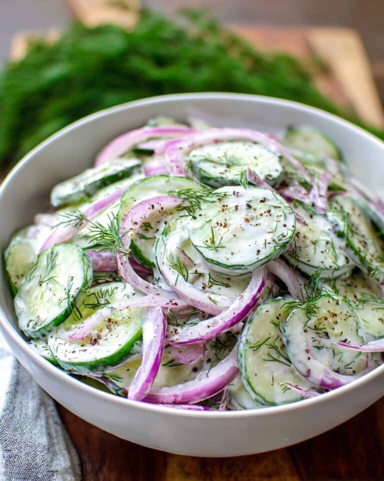 Creamy Cucumber Salad Recipe