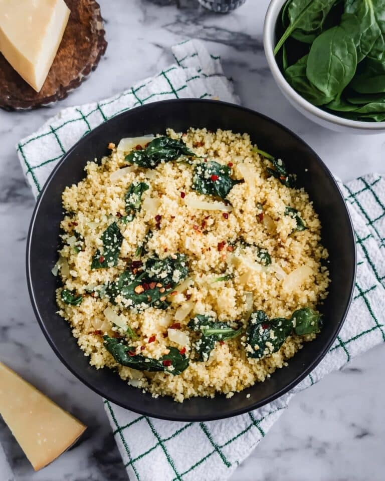 Parmesan Spinach Couscous Recipe