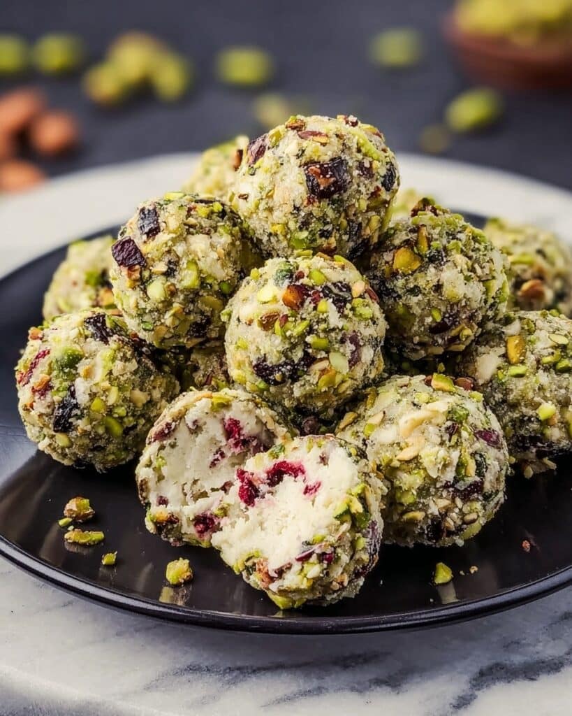 Pistachio Cranberry White Chocolate Truffles Recipe