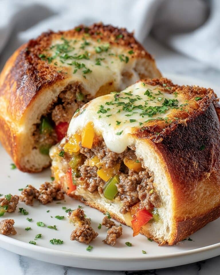 Cheesesteak Stuffed Garlic Loaf Recipe