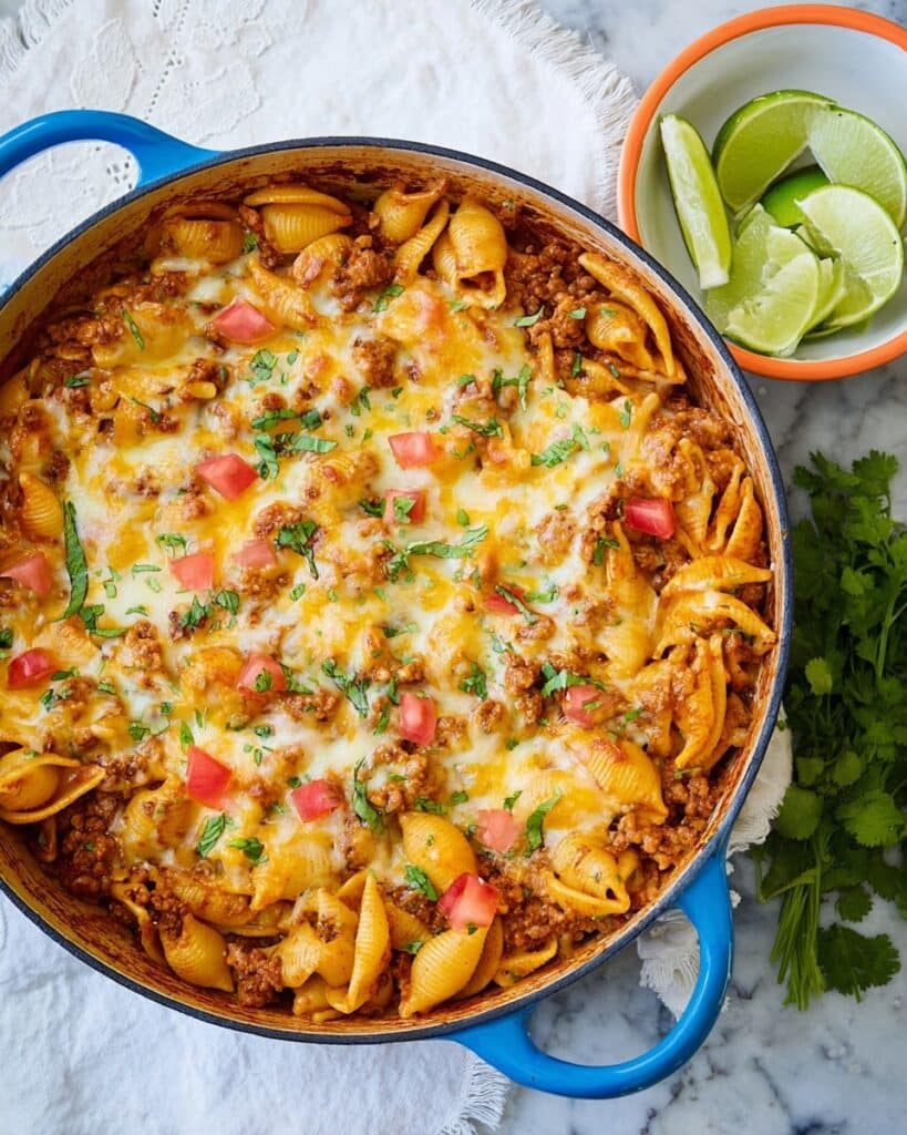 Creamy Cheesy Taco Pasta Recipe