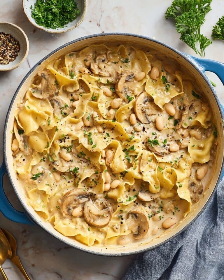 One-Pot Mushroom and White Bean Pasta Recipe