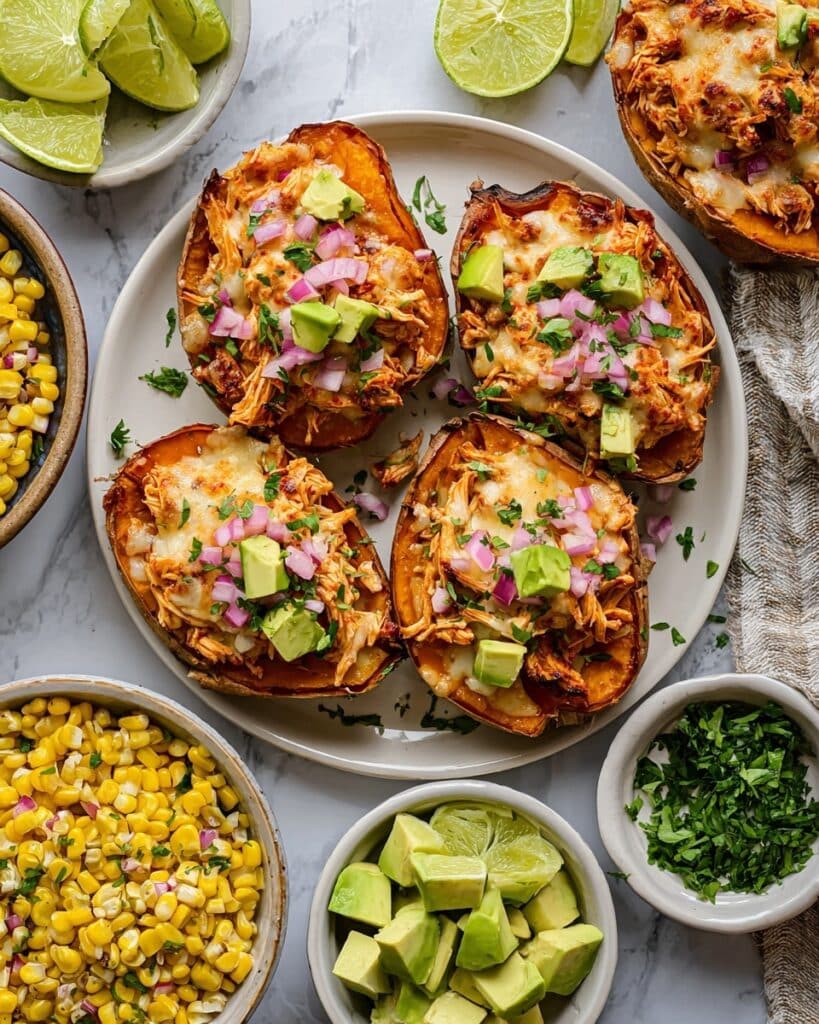 BBQ Chicken Stuffed Sweet Potatoes Recipe