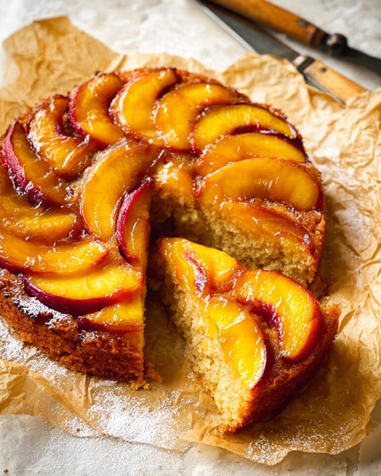 Bourbon Peach Upside Down Cake Recipe