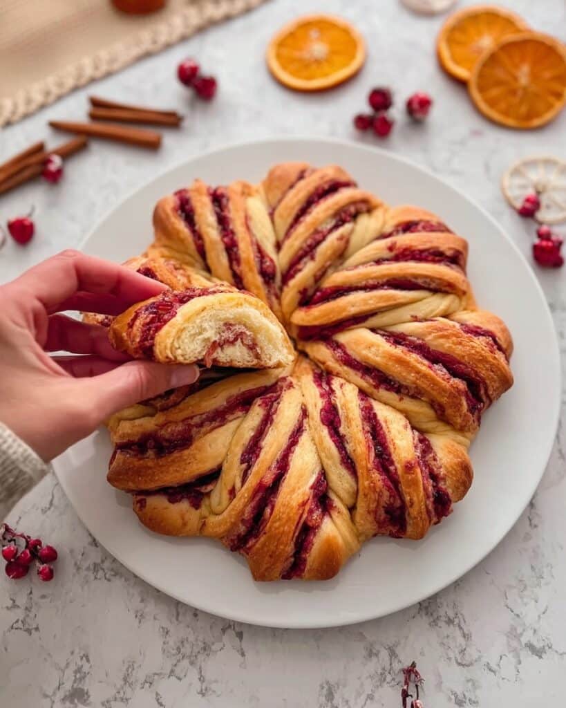 Sourdough Cranberry Orange Star Bread | Cozy Holiday Recipe