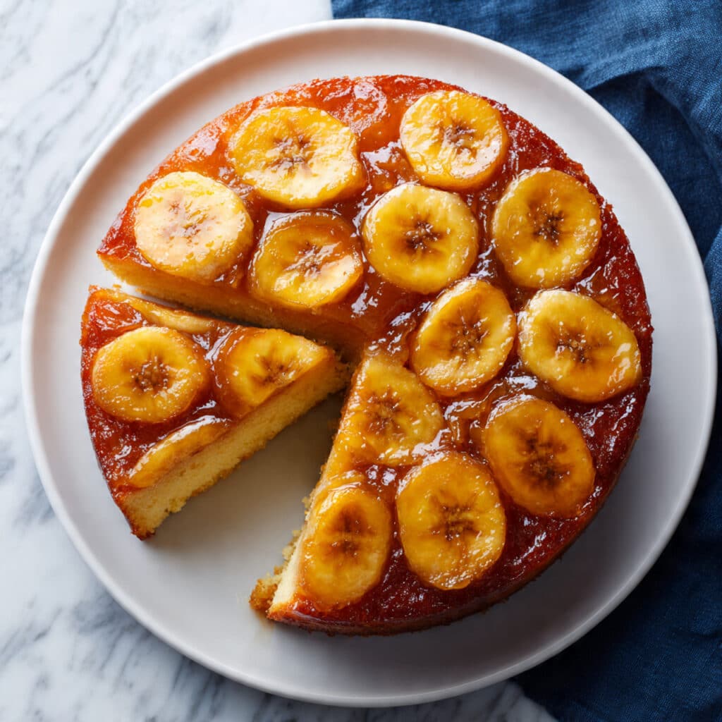Banana Coconut Upside Down Cake Recipe