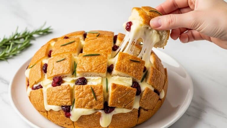 Cranberry Brie Pull Apart Bread Recipe