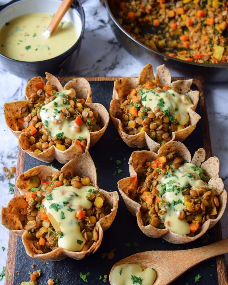 Easy Taco Cups with Lentil Filling Recipe