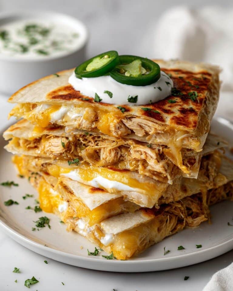 Pickle Ranch Chicken Quesadilla Bake Recipe