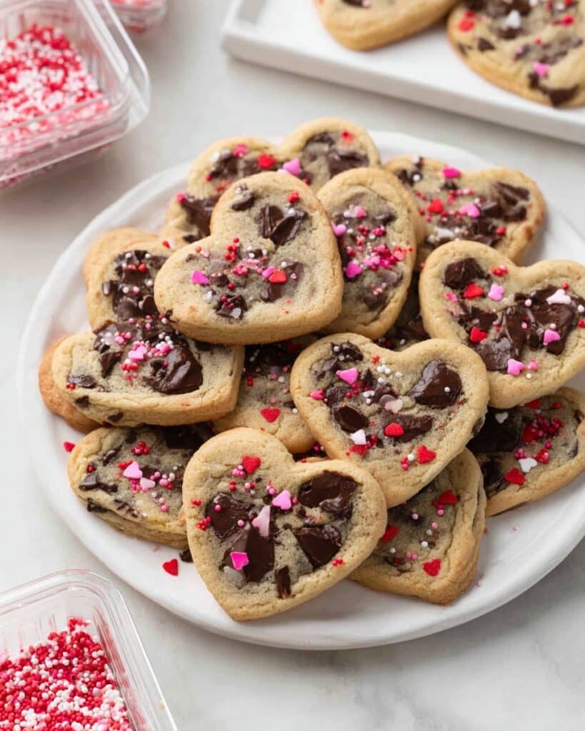 Heart Shaped Chocolate Chip Cookies Recipe