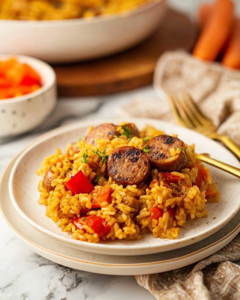 Cajun Dirty Rice with Smoked Sausage Recipe