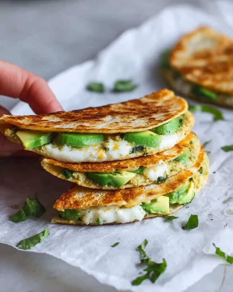 Mini Avocado & Hummus Quesadilla Recipe