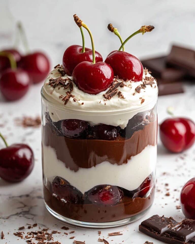Black Forest Dessert Cups with Macerated Cherries and Vegan Chocolate Mousse Recipe