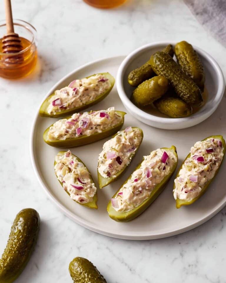 Tuna Salad Pickle Boats Recipe
