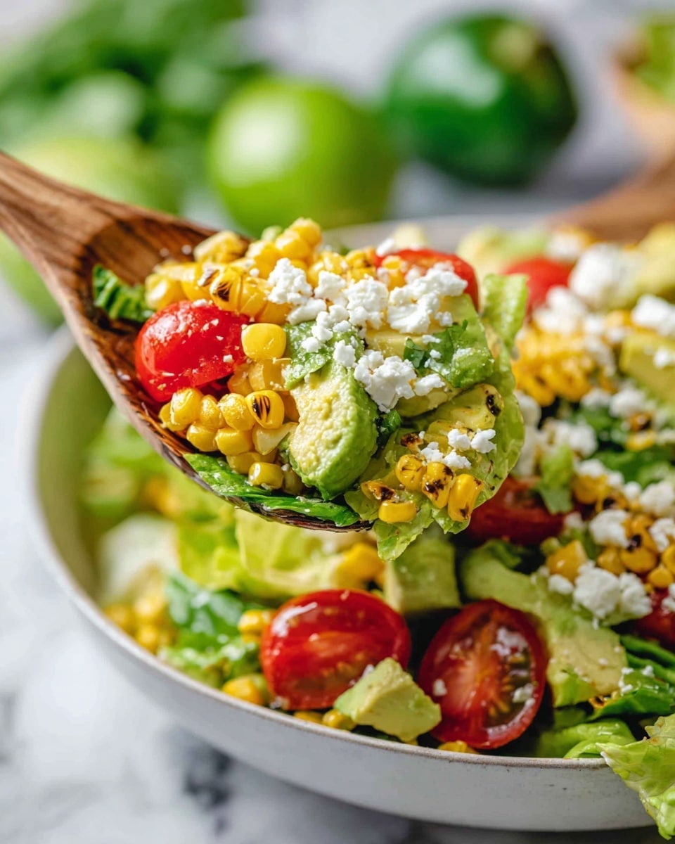 Grilled Corn, Tomato, and Avocado Salad with Basil-Lime Dressing Recipe - Recipe Image