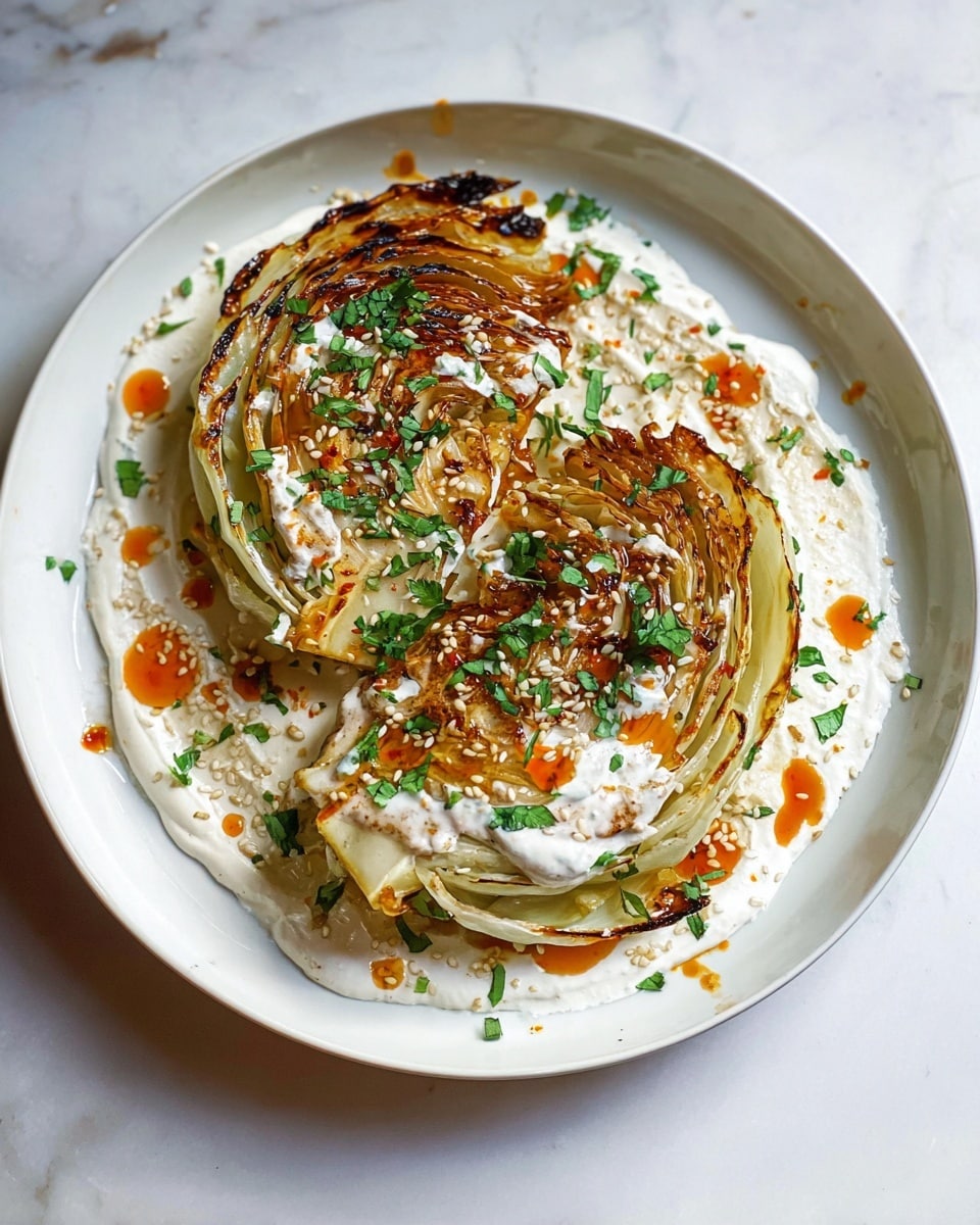 Roasted Cabbage with Yogurt Sauce Recipe - Recipe Image