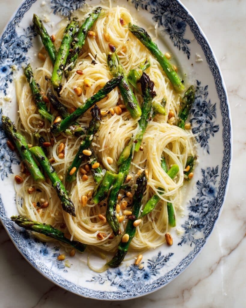 Spaghetti Squash with Asparagus, Ricotta, Lemon, and Thyme Recipe