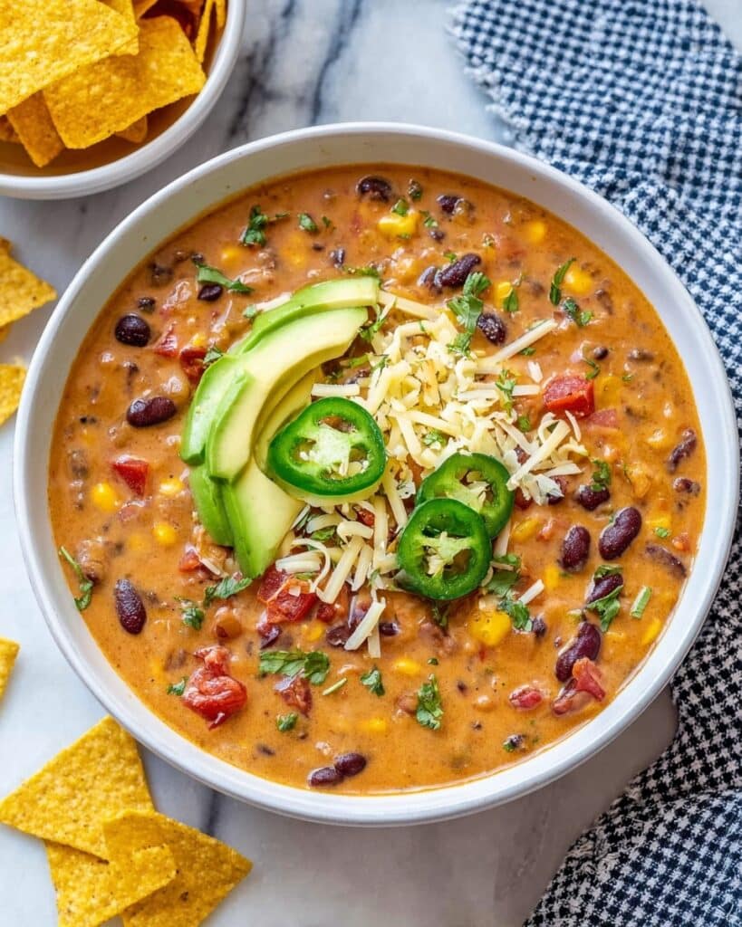 Creamy Vegetarian Tortilla Soup (Easy & Hearty) Recipe