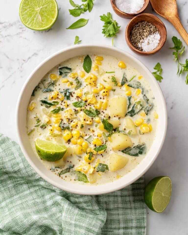 Creamy Poblano Corn Soup Recipe