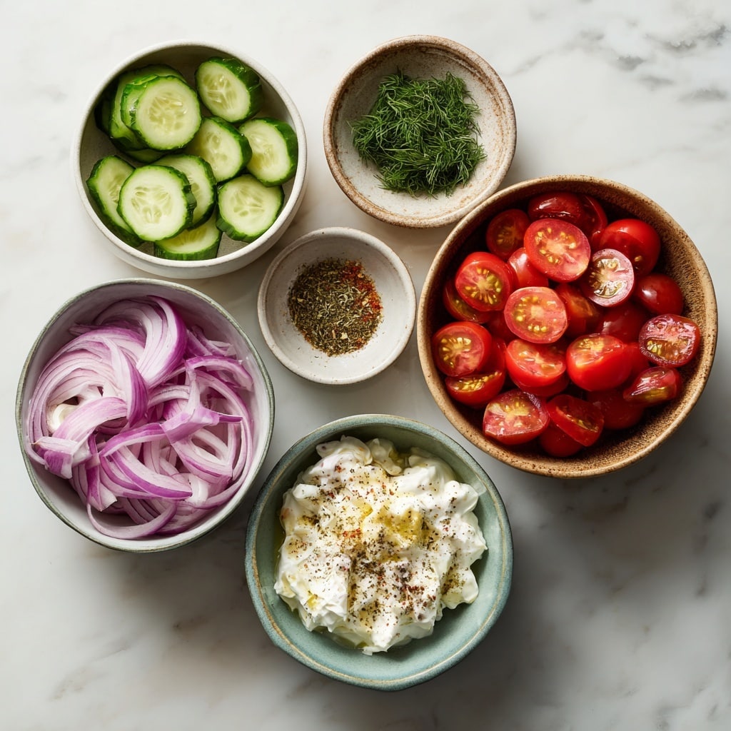 Deliciously Creamy Cucumber Tomato Salad for Fresh Flavor Recipe - Recipe Image