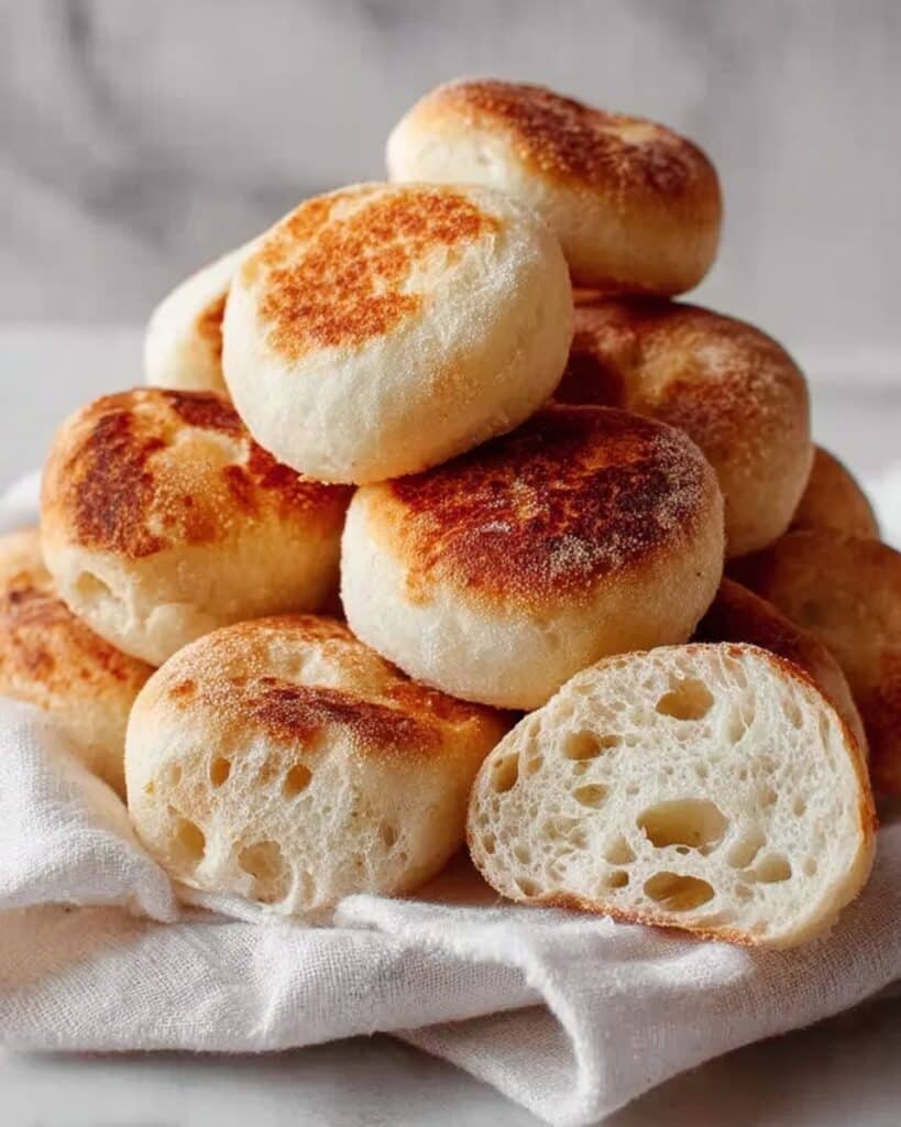 Homemade Sourdough English Muffins Recipe