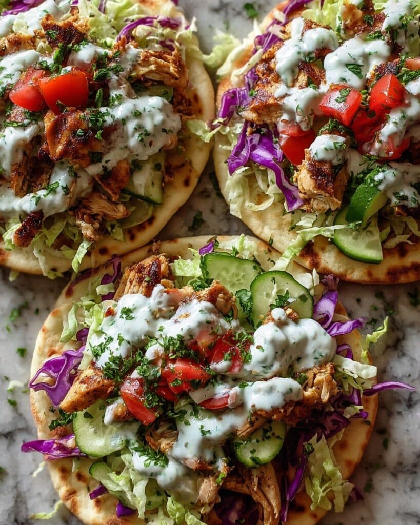 Sheet Pan Chicken Pitas with Fresh Herb Ranch Slaw Recipe