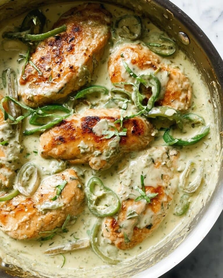 Creamy Poblano Chicken with Cilantro Lime Rice Pilaf Recipe