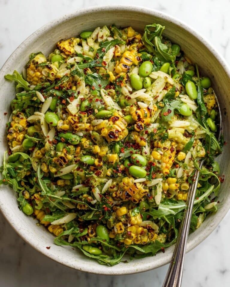 Grilled Corn Orzo Salad with Scallion Dill Dressing Recipe