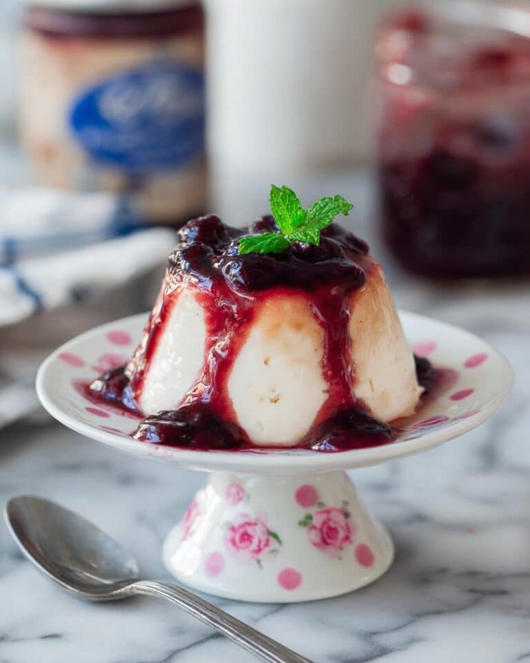 Brazilian Coconut Flan with Plum Sauce (Manjar Branco) Recipe
