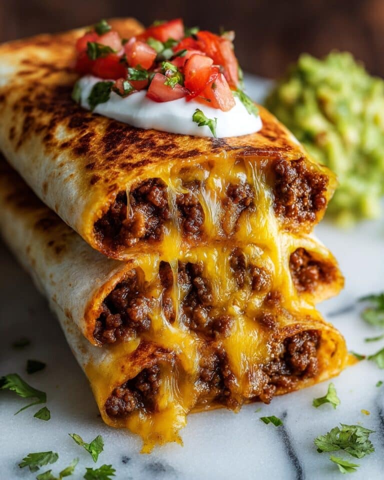 Beef and Cheese Chimichangas Recipe