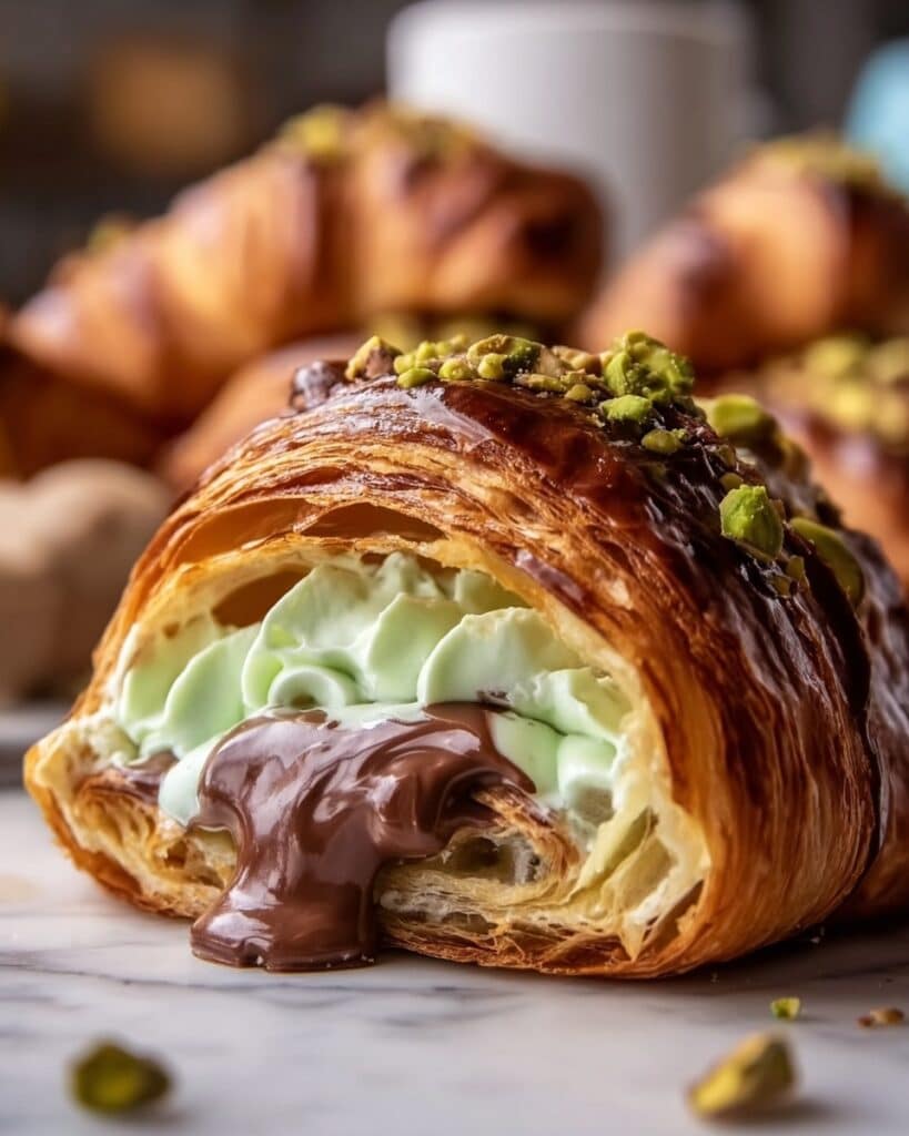 Pistachio Chocolate Croissant Pockets Recipe
