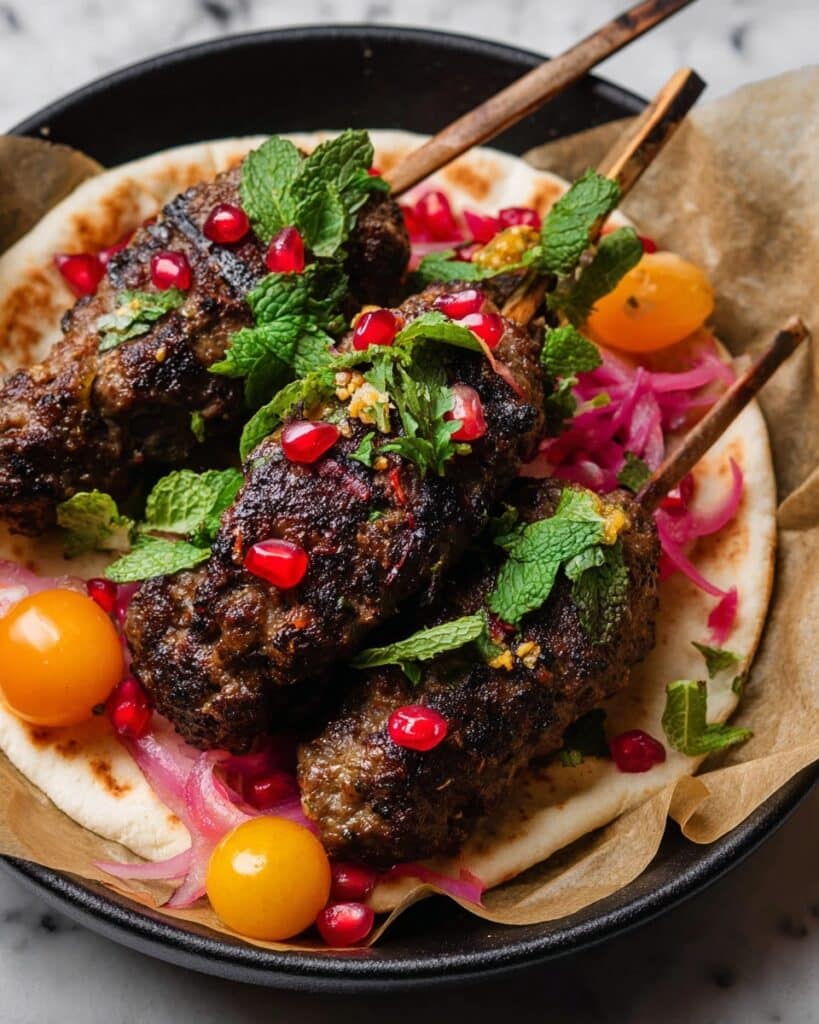 Beef Kofta Kebabs with Tzatziki Sauce Recipe