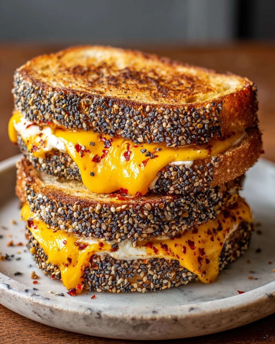 Everything Bagel Grilled Cheese Recipe - Recipe Image
