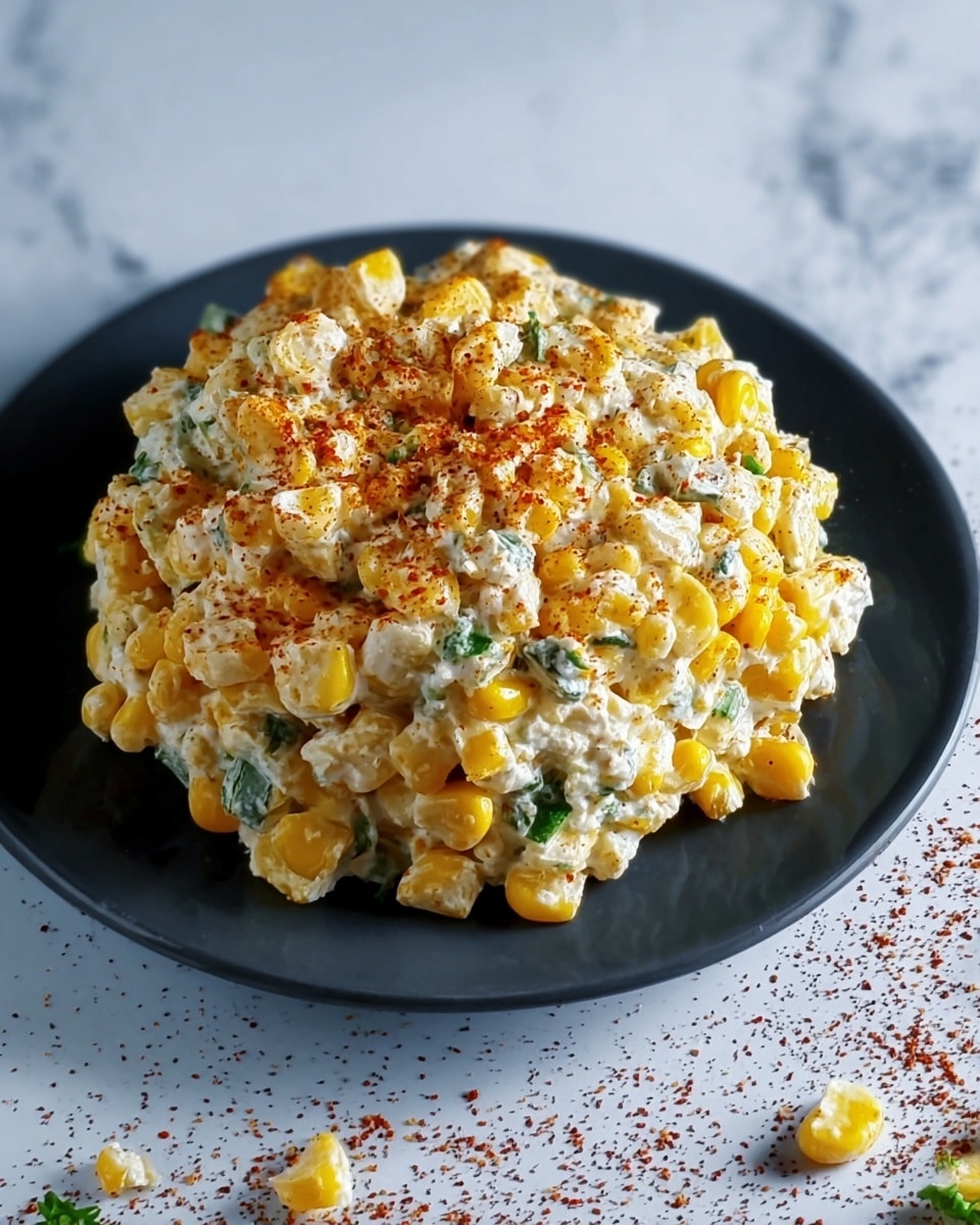 The image shows a white marbled surface with ten bowls and plates arranged neatly. There are two rectangular blocks of white cream cheese on a white plate near the center right. Around them are small white bowls filled with bright yellow corn kernels, finely chopped green onions, fresh chopped cilantro, red diced onions, crumbled white cheese, and finely chopped garlic. A small bowl holds a reddish-orange sauce, while a larger bowl contains shredded white cheese. Two lime halves sit near the top right corner. Each ingredient is vibrant in color and clearly visible, with smooth and textured layers in the bowls. Photo taken with an iphone --ar 4:5 --v 7