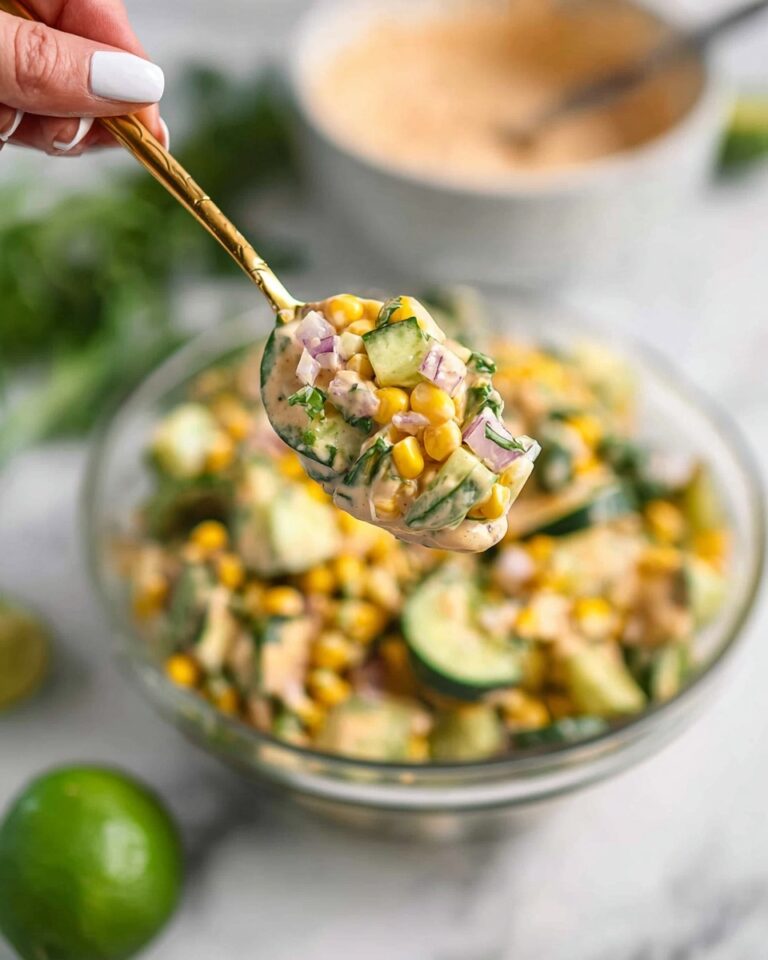 Street Corn Creamy Cucumber Chicken Salad Recipe