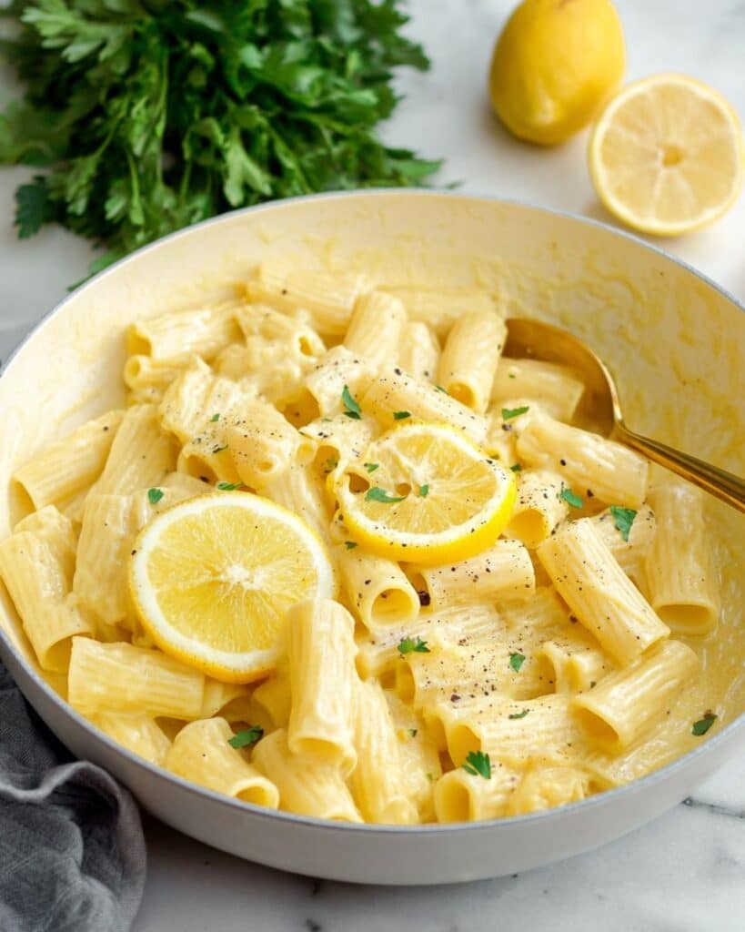 Lemon Pasta Sauce with Vegan Parmesan Recipe