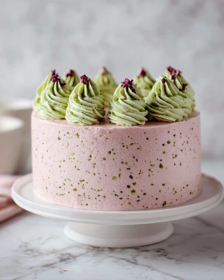 Easy Strawberry Matcha Cake Recipe! Recipe