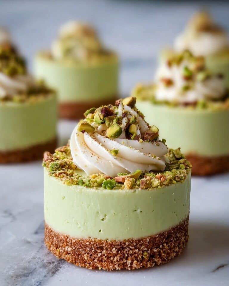 Mini Pistachio Cheesecakes: Easy No-Bake Bites for Your Next Party Recipe