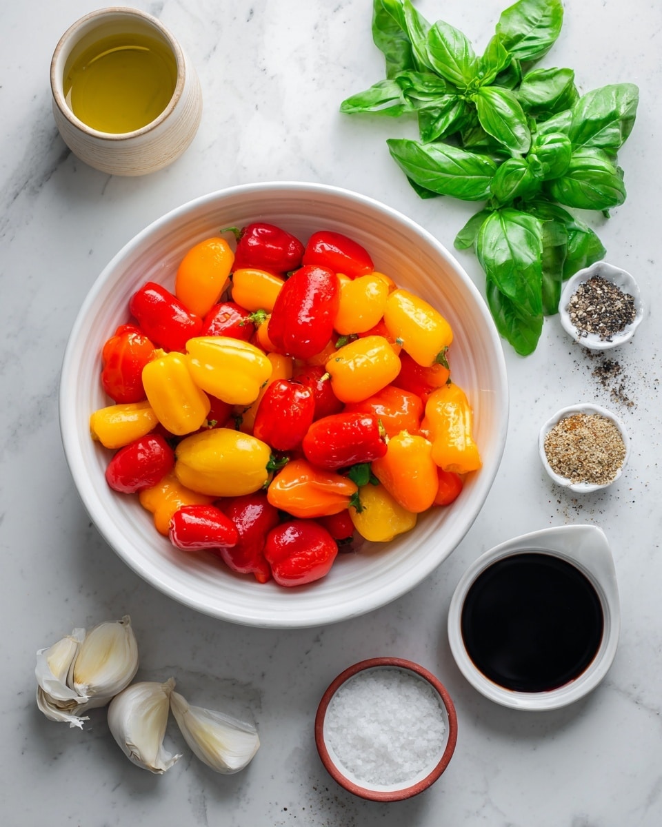 Roasted Mini Bell Peppers with Balsamic and Garlic | Vibrant & Delicious
