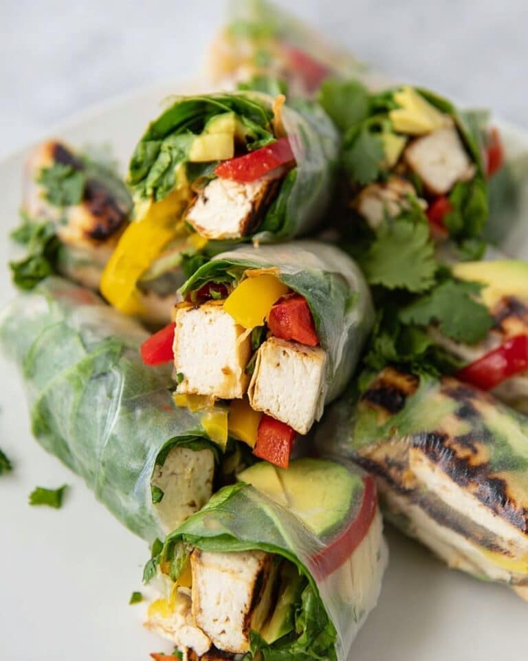 Fresh Mexican Spring Rolls with Creamy Cilantro Avocado Dressing Recipe