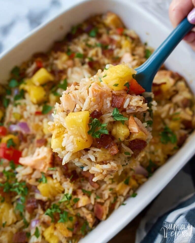 Aloha Pineapple Chicken Rice Casserole Recipe