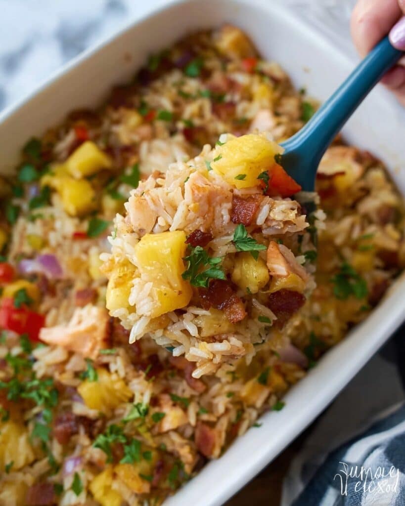 Aloha Pineapple Chicken Rice Casserole Recipe