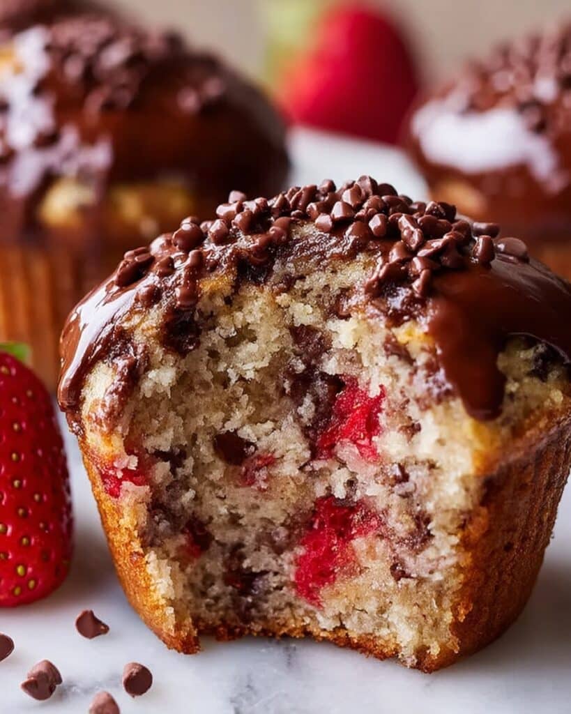 Chocolate Covered Strawberry Muffins Recipe