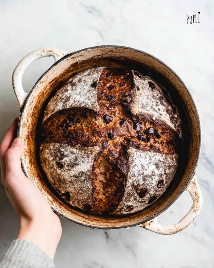 Easy Double Chocolate Sourdough Bread Recipe