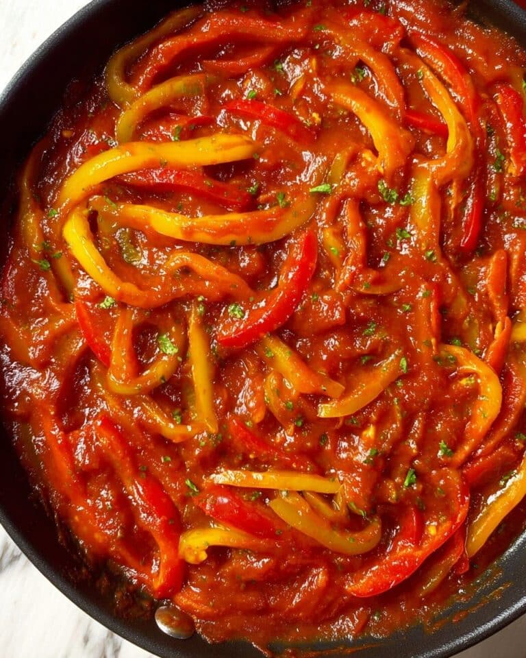 Simple Peperonata: Sweet Bell Peppers in Tomato Sauce Recipe