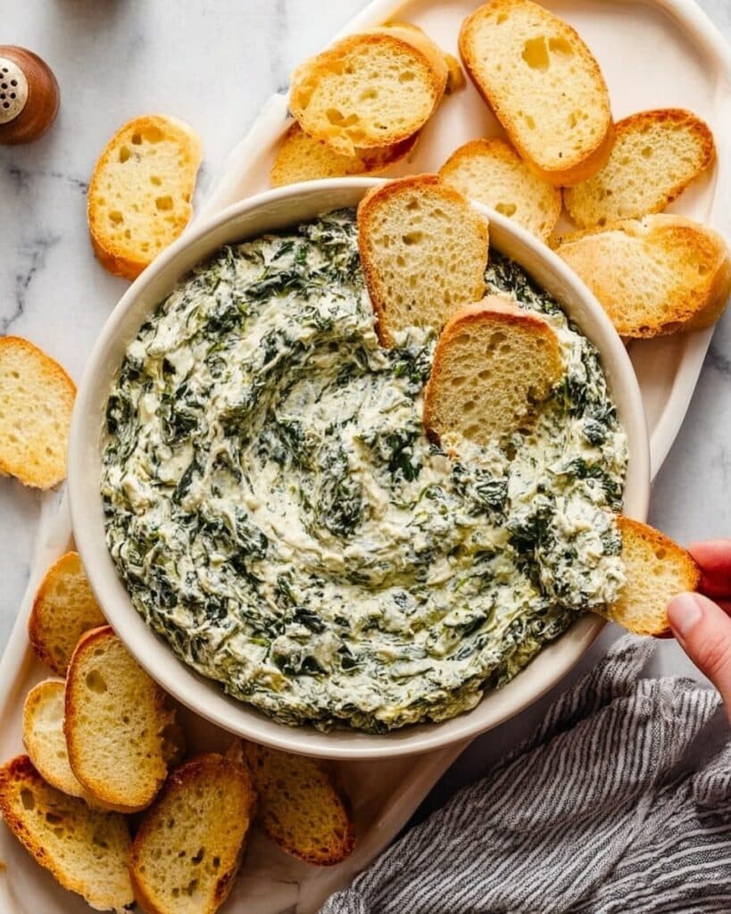 Easy Slow Cooker Spinach Artichoke Dip Recipe