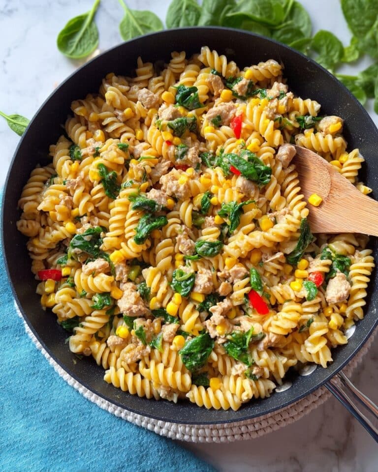 One Pot Creamy Ground Turkey and Corn Pasta Recipe
