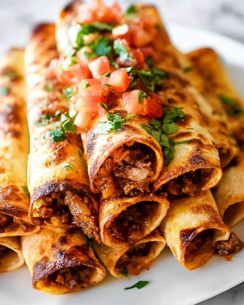 Crispy Jalapeno Popper Beef Taquitos Recipe