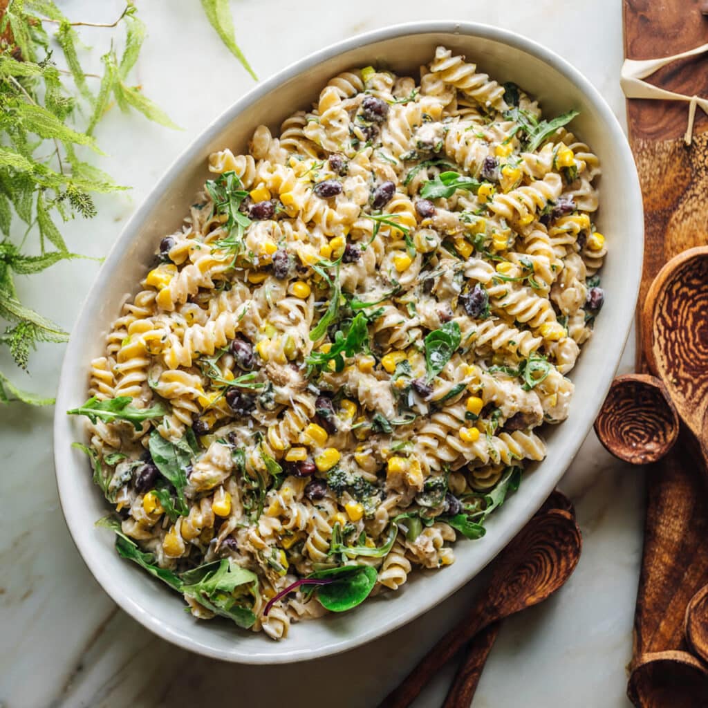 Healthy Black Bean & Corn Pasta Salad Recipe